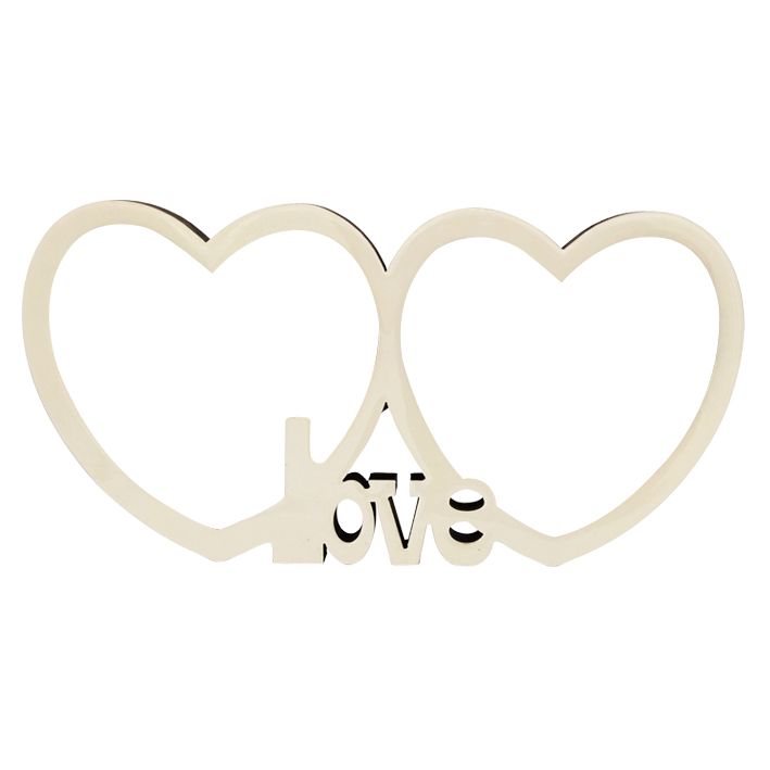 מסגרת MDF בצורת זוג לבבות להדפסת תמונה והקדשה אישית