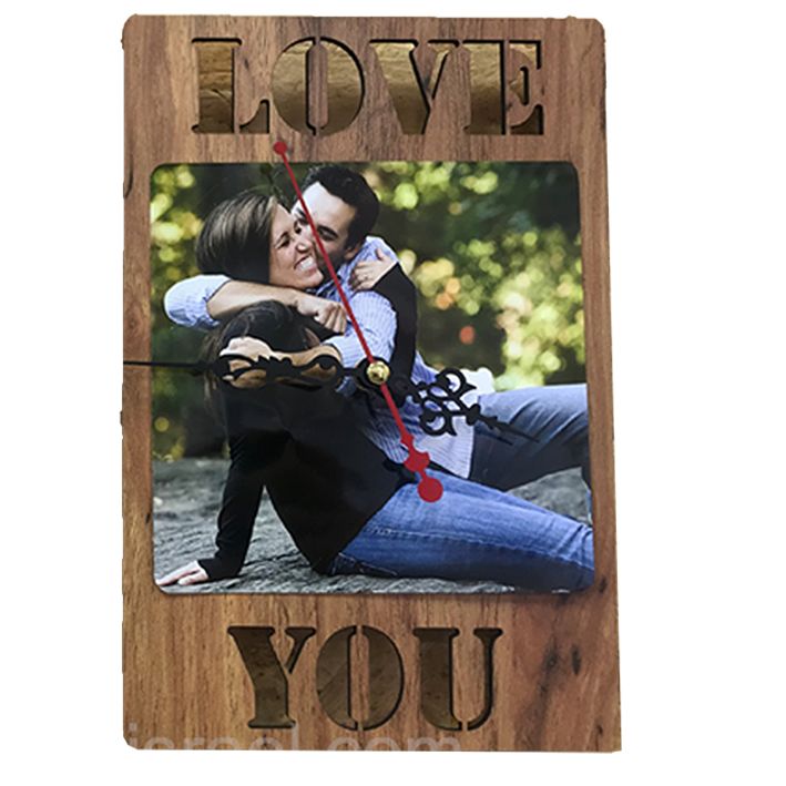 שעון LOVE YOU להדפסת תמונה והקדשה אישית