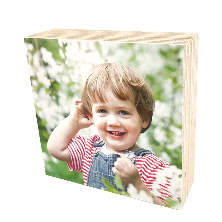 בלוק עץ MDF בגודל 14.5*14.5 ס"מ להדפסת תמונה והקדשה אישית