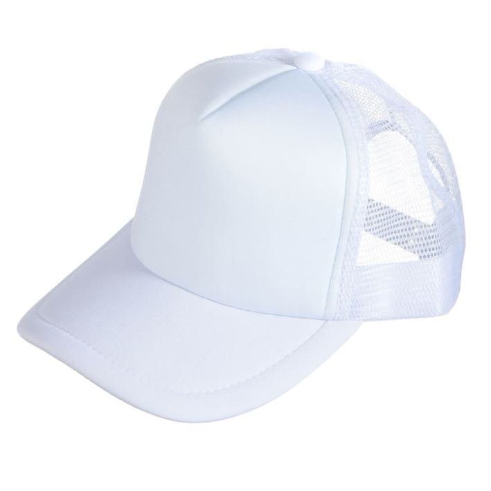 כובע רשת סובלימציה למבוגר בצבע לבן להדפסת תמונה והקדשה אישית
