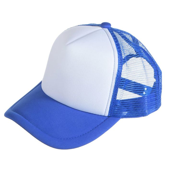 כובע רשת סובלימציה למבוגר בצבע כחול להדפסת תמונה והקדשה אישית