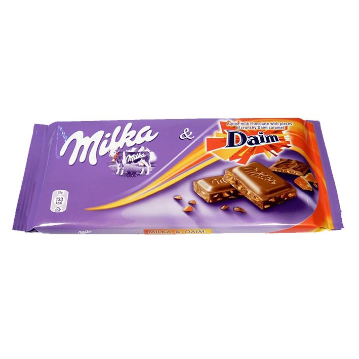 טבלת שוקולד מילקה בטעם שוקולד חלב עם דבש 100 גרם