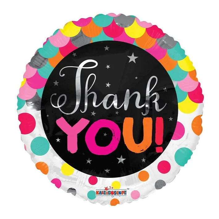 בלון מיילר בצורת עגול כיתובי thank you י 18 אינטש