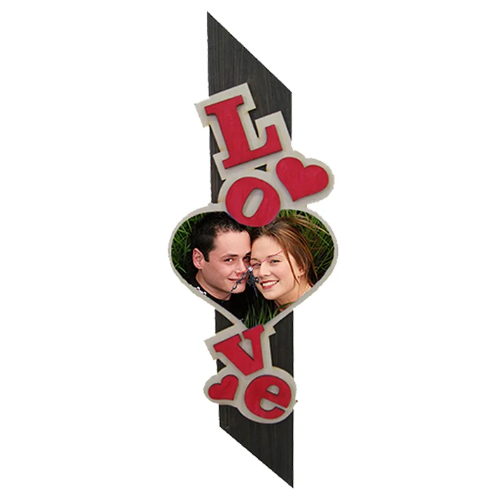 שעון עמוד עם כיתוב LOVE להדפסת תמונה והקדשה אישית
