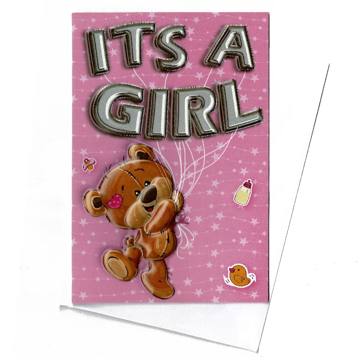 כרטיס ברכה its a girl